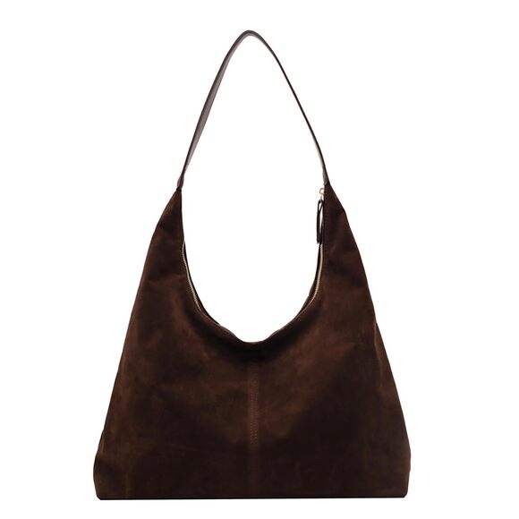 Handbags - 8185 Suede Tote Purse And Slouh Bag,Hobo Bags ,Slouchy Shoulder Bag, Purses